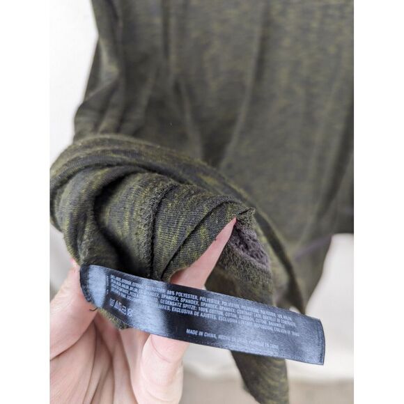 Saturday Sunday Anthro Tunic Dress Green Crochet Detail XS Cowl Neck Flared - Picture 9 of 10